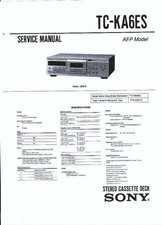 Sony Service Manual für TC -KA 6 ES Copy