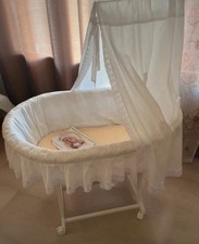 Weidenbett baby weiß mit - baby,