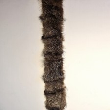 Waschbär Pelz Kapuze Kragen Fellkragen Pelzstreifen Jacke 70 cm