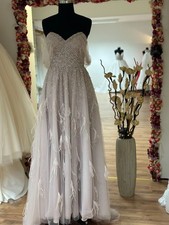 HBH Brautmode I Abendkleid A-Linie Glitzer m. Schnürung Gr.38,40