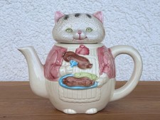 Vintage Katzen Teekanne Figur