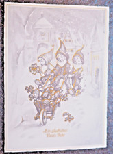 Alte AK , Zwerge mit Schubkarre , Ein glückliches Neues Jahr , (K392)