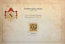 Baden. Freimarke aus Nachlass