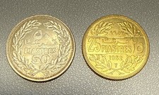 2 x Libanon 25 und 50 Piaster