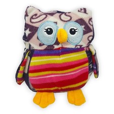 Eule Heunec Stofftier Plüsch Kuscheltier Wald Bunt Lila Regenbogen Uhu 18 cm
