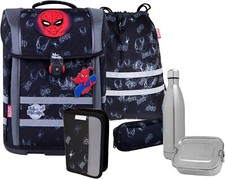 McNeill Perfecto Schulranzen Set 5 tlg. Disney - Spider Man II inkl Dose und Fla