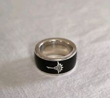 Sehr schöner Joop Ring Kornblume Schwarz Silber 925 Silberring Gr. 55 Unisex 