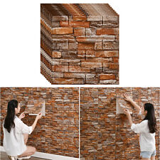 3D Tapete Wandpaneele Selbstklebend Ziegel,Steinoptik Wasserdicht Wandaufkleber