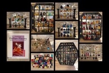 Sammlung Parfum Miniaturen Flacons mit OVP 7 Vitrinen & Buch Neu