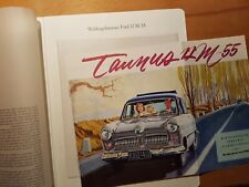 FORD 12 M 55PS WELTKUGEL TAUNUS -  PROSPEKT  - ARCHIV VERLAG FAKSIMILE