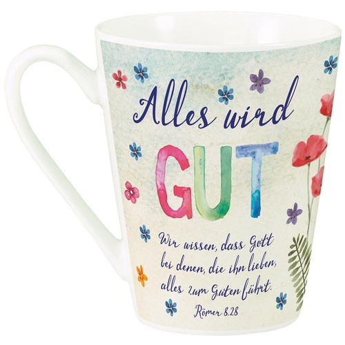 Grafiktasse alles wird gut - -,