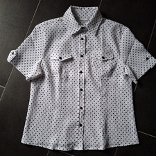 Bluse Shirt SURPRISE Gr. 44 Damen weiß-schwarz TOP-Zustand