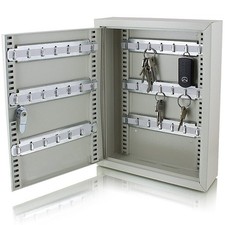 Schlüsselkasten Schlüsselschrank Schlüsselsafe Tresor 42 Haken Lichtgrau BITUXX