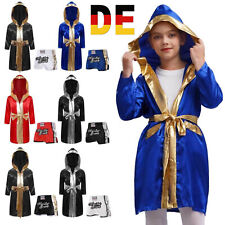 DE Kinder Boxen Jungen Boxing Shorts Boxmantel Kampfsport Muay Thai Fight Set