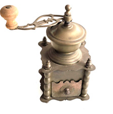 100 Jahre alte antike Kaffeemühle aus  Messing / Bronze von um 1920