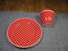 GREENGATE  Teller + Cup   Spot red