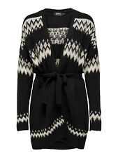 ONLY Damen Strickjacke onlMARJANA L/S CARDIGAN Poncho Gürtel Norweger Muster NEU