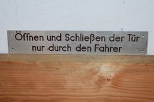 Altes Blechschild Straßenbahn,Hinweisschild,Bahn,Deko,Retro,Bahnschild,Original