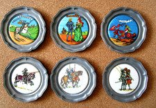 6 x antike Ritter Pils Zinn