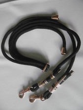 hübsche Handykette Taschenkette Kordel Schnur schwarz Karabiner rosegold