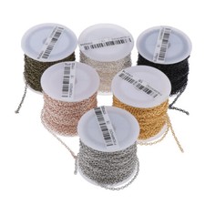 1Rolle Metallkette Gliederkette Kabelkette zum Basteln für Halskette