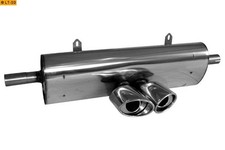 FOX Sportauspuff mittig 2x115x85 seitlich eingerollt Porsche Boxster ab 96 2.5l