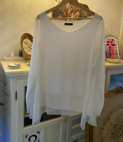 Chiffon bluse weiß italy - weiß,
