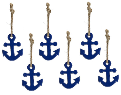 6er set deko hänger - set, anker