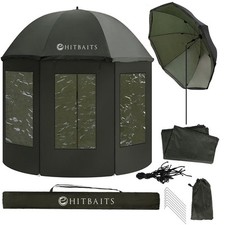 Hitbaits Angelschirm wasserdichtes Zelt 240 cm, Regenschirm Sturmfest