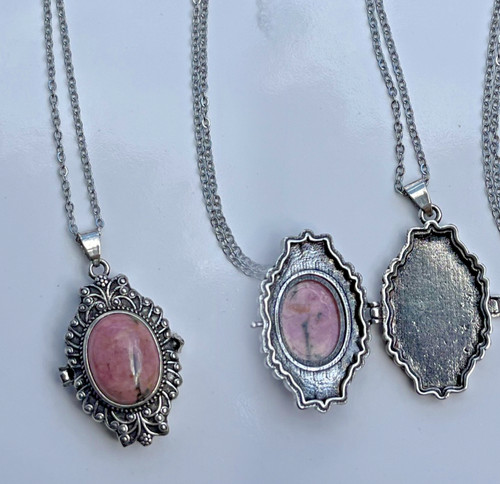 Rhodonit kette halskette oval - kette,