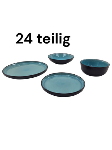 24tlg steingut geschirr set - geschirr,