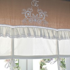 Flora leinen raff gardine - leinen,