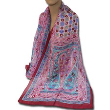 Seidenschal Schal Seide 100% 160x 50cm Seidentuch bunt Sommerschal Paisley Bunt