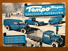 Alte Autowerbung Tempo-Wagen
