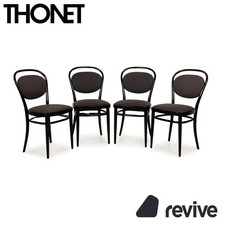 4er Garnitur Thonet 214 Holz Stuhl Schwarz