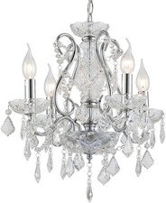 Saint Mossi Kristall Kronleuchter 4 Flammig Modern K9 Glas Deckenleuchte