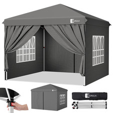 Sunula 3x3m Faltpavillon mit 4 Seitenteile Wasserdicht Stabil Winterfest