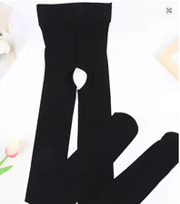 Sexy glänzende Strumpfhosen Ouvert