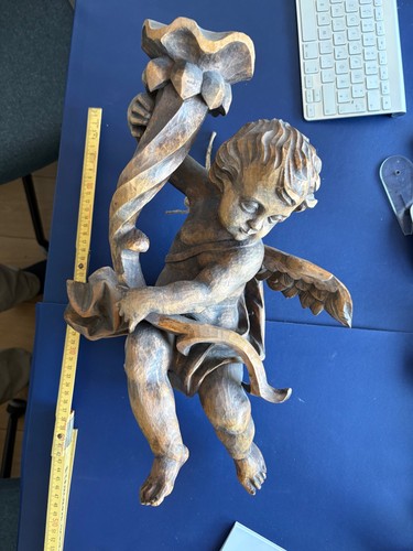 Antiker holzengel putto - /, –