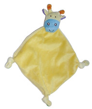 KUH GIRAFFE Nilpferd HAPPY PEOPLE in gelb Schmusetuch Schnuffeltuch Kuscheltuch