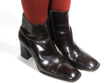 Damen Stiefel Stiefel Vintage Stiefeletten High Heels Cowboy Lack 42,5