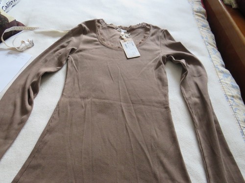 Deerberg shirt mit spitzensaum - deerberg,