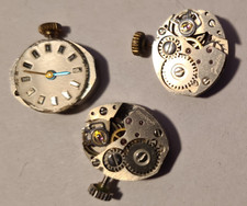 3 Uhrwerke Glashütte mit Bezel Blatt  für Teile lt. Bilder Jewels für Damenuhren