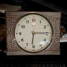 Diehl electronic, Küchenuhr,  Keramik,  70er Jahre, Vintage, braun