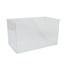 Leeres Kunststoff-Aquarium