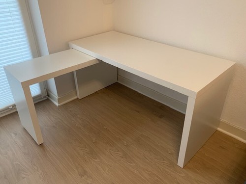 Schreibtisch malm weiss mit - schreibtisch,