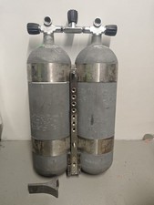 Faber Doppelgerät 2x10L Stahlflasche 200bar-Hot Dipped V 4 Tec Schellen V Blei