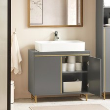 B-ware Waschbeckenunterschrank Waschtischunterschrank BadezimmerBZR129-HG-bwaren