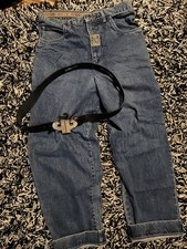 Sir Benni Miles Baggy Jeans Hose 90er + Pelle Pelle Gürtel (105cm) Bling Gr.34