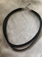 Pierre Lang Kautschukband 3reihig 51cm lang Halsreif Kette Halskette ungetragen